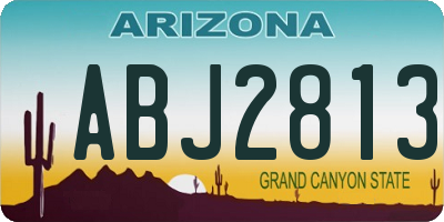 AZ license plate ABJ2813