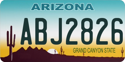 AZ license plate ABJ2826