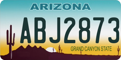 AZ license plate ABJ2873