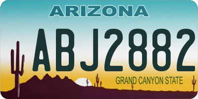 AZ license plate ABJ2882