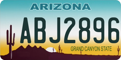 AZ license plate ABJ2896