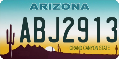 AZ license plate ABJ2913