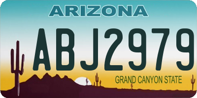 AZ license plate ABJ2979