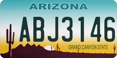AZ license plate ABJ3146