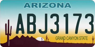 AZ license plate ABJ3173