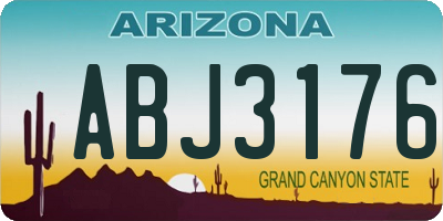 AZ license plate ABJ3176