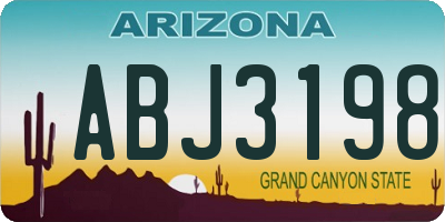 AZ license plate ABJ3198