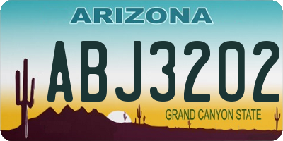 AZ license plate ABJ3202