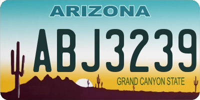 AZ license plate ABJ3239
