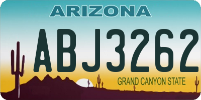 AZ license plate ABJ3262