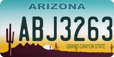 AZ license plate ABJ3263