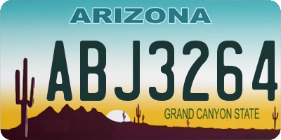 AZ license plate ABJ3264