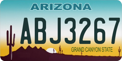 AZ license plate ABJ3267