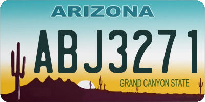 AZ license plate ABJ3271