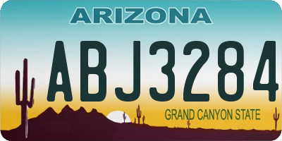 AZ license plate ABJ3284