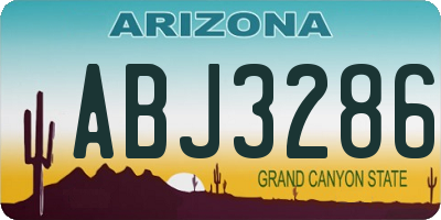 AZ license plate ABJ3286