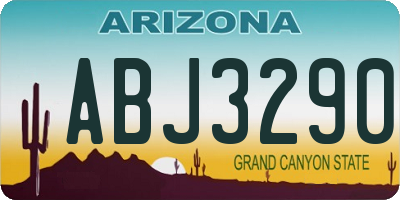 AZ license plate ABJ3290