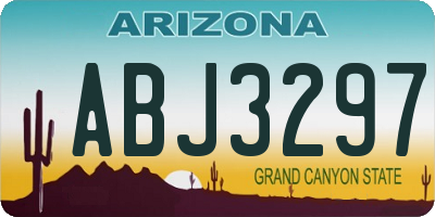 AZ license plate ABJ3297