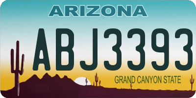 AZ license plate ABJ3393