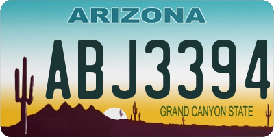AZ license plate ABJ3394