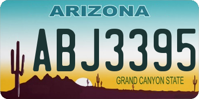 AZ license plate ABJ3395
