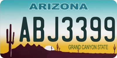 AZ license plate ABJ3399