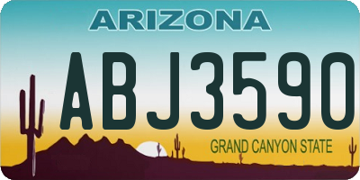 AZ license plate ABJ3590