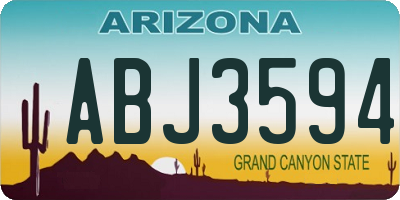 AZ license plate ABJ3594