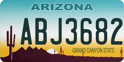 AZ license plate ABJ3682