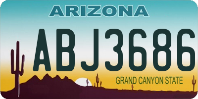 AZ license plate ABJ3686