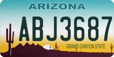 AZ license plate ABJ3687