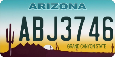 AZ license plate ABJ3746