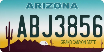 AZ license plate ABJ3856