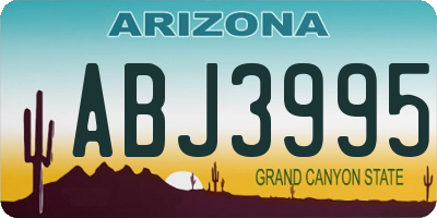 AZ license plate ABJ3995
