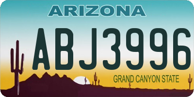 AZ license plate ABJ3996