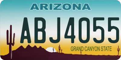 AZ license plate ABJ4055