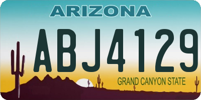 AZ license plate ABJ4129