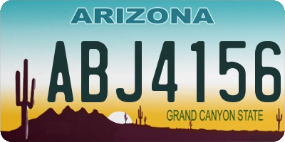 AZ license plate ABJ4156