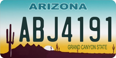 AZ license plate ABJ4191