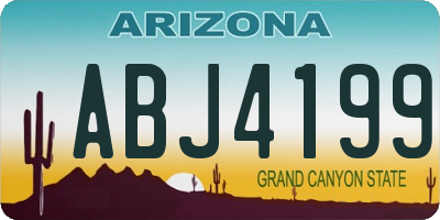 AZ license plate ABJ4199