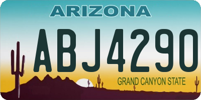AZ license plate ABJ4290