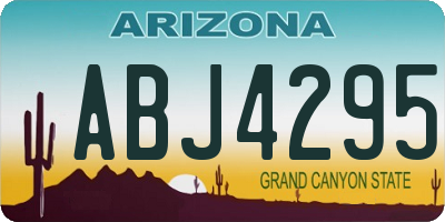 AZ license plate ABJ4295