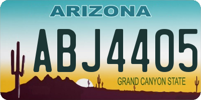 AZ license plate ABJ4405