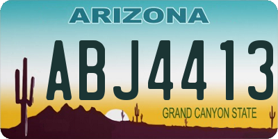 AZ license plate ABJ4413