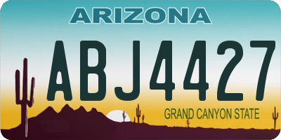 AZ license plate ABJ4427