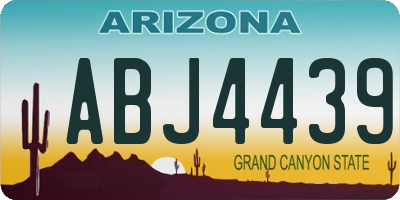 AZ license plate ABJ4439