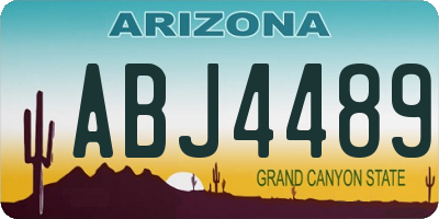 AZ license plate ABJ4489