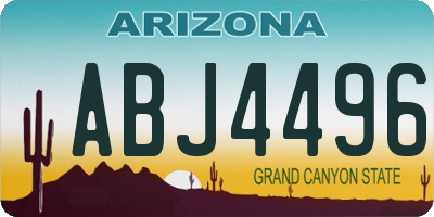 AZ license plate ABJ4496