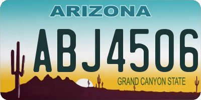 AZ license plate ABJ4506