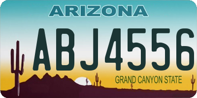 AZ license plate ABJ4556